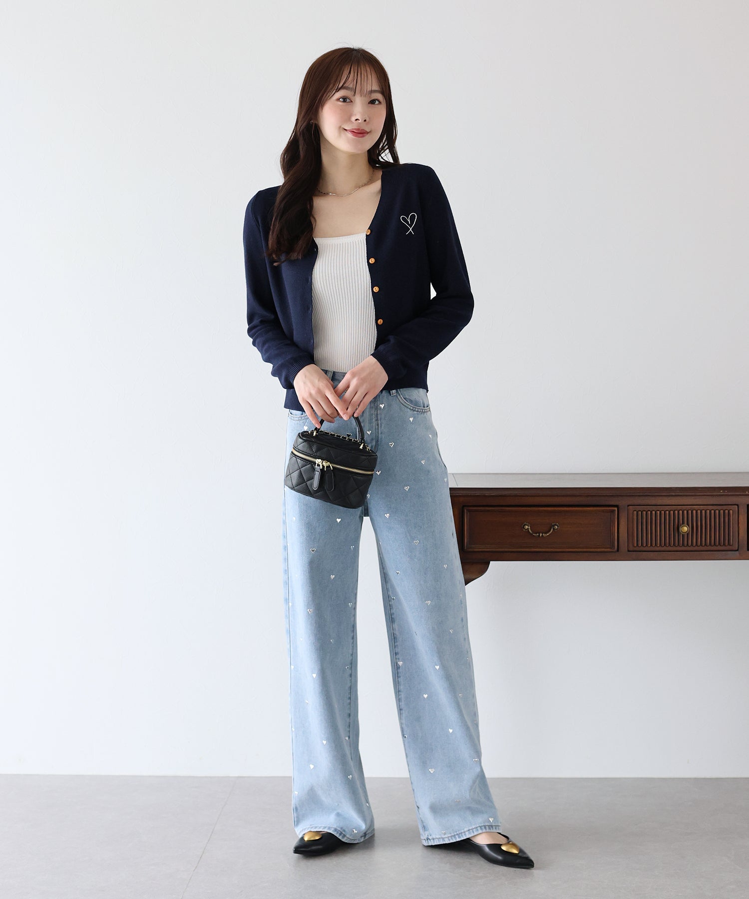 SALE】ハート刺繍カーディガン – BLUE ONLINE