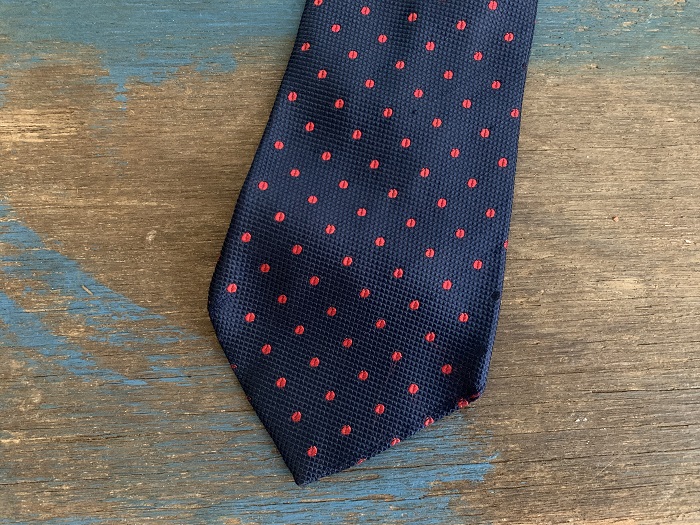 イタリア製 CHANEL シャネル ネクタイ ブルー 水玉 ヴィンテージ