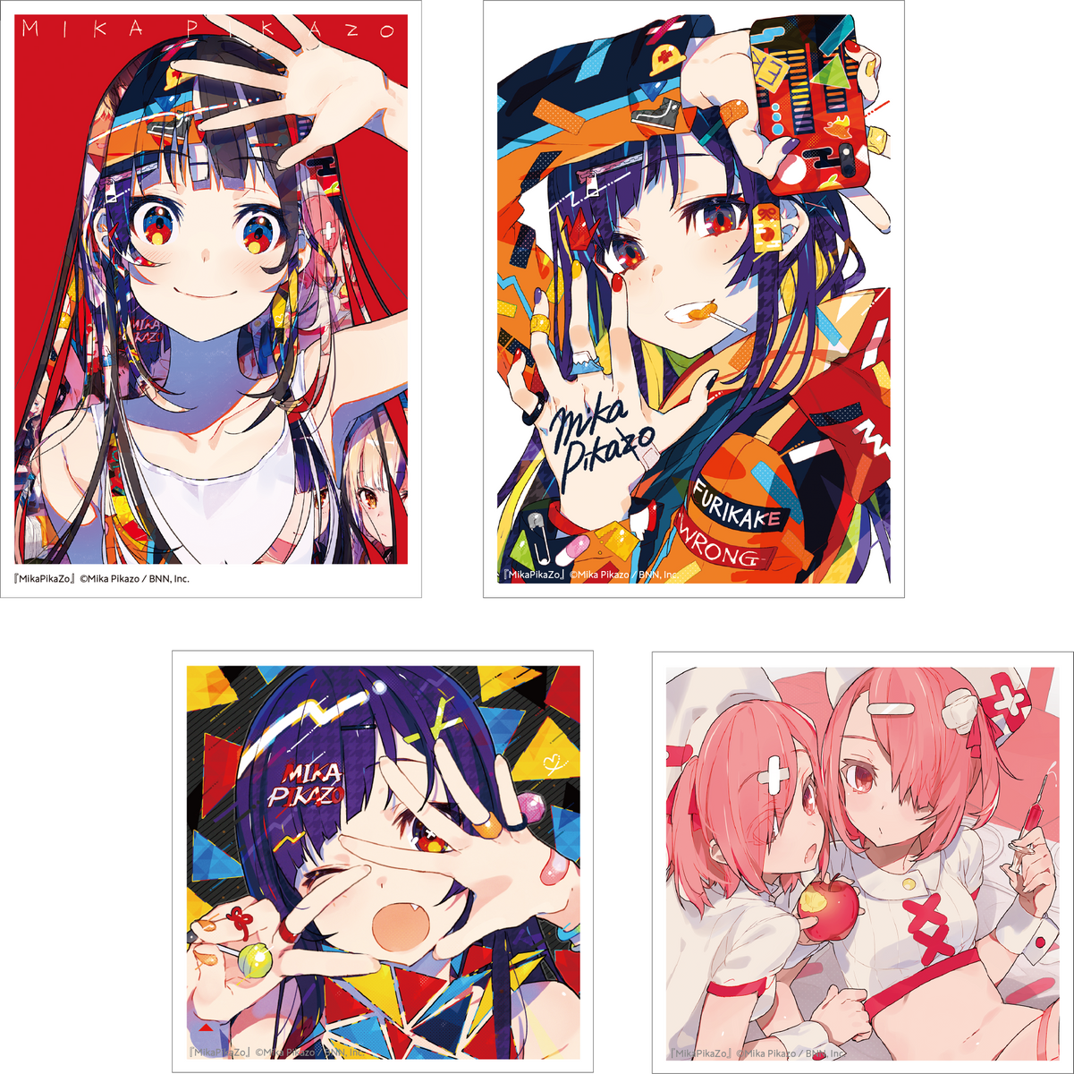 クリアステッカー4種（「MikaPikaZo 画集」グッズ） | 株式会社ビー