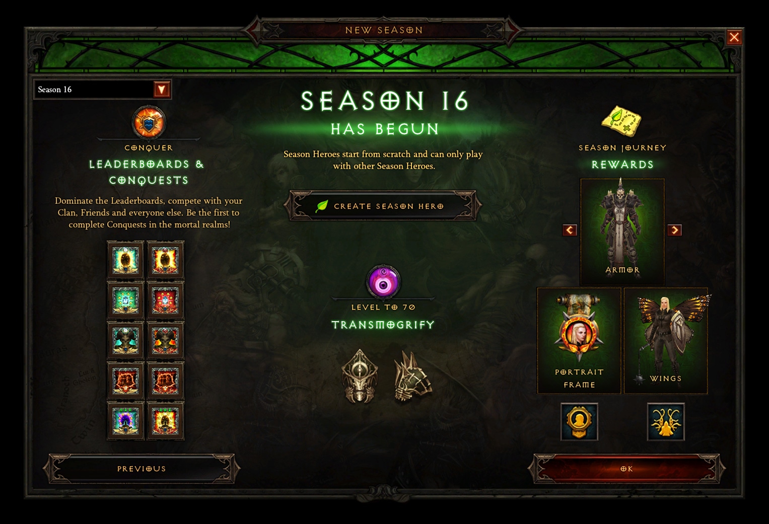 Season 16: The Season of Grandeur is Now Live — Diablo III