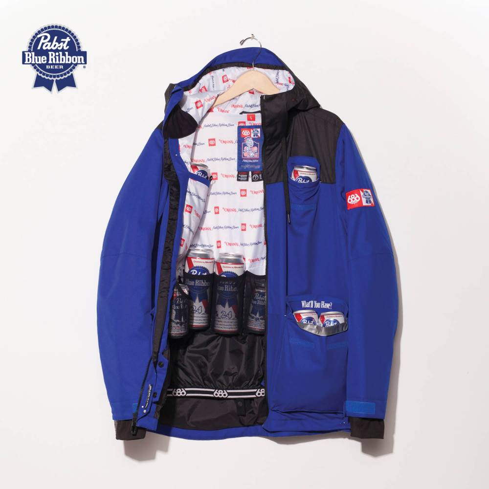 Pabst Blue Ribbon Just Made The Ultimate Ski Jacket And It Stashes