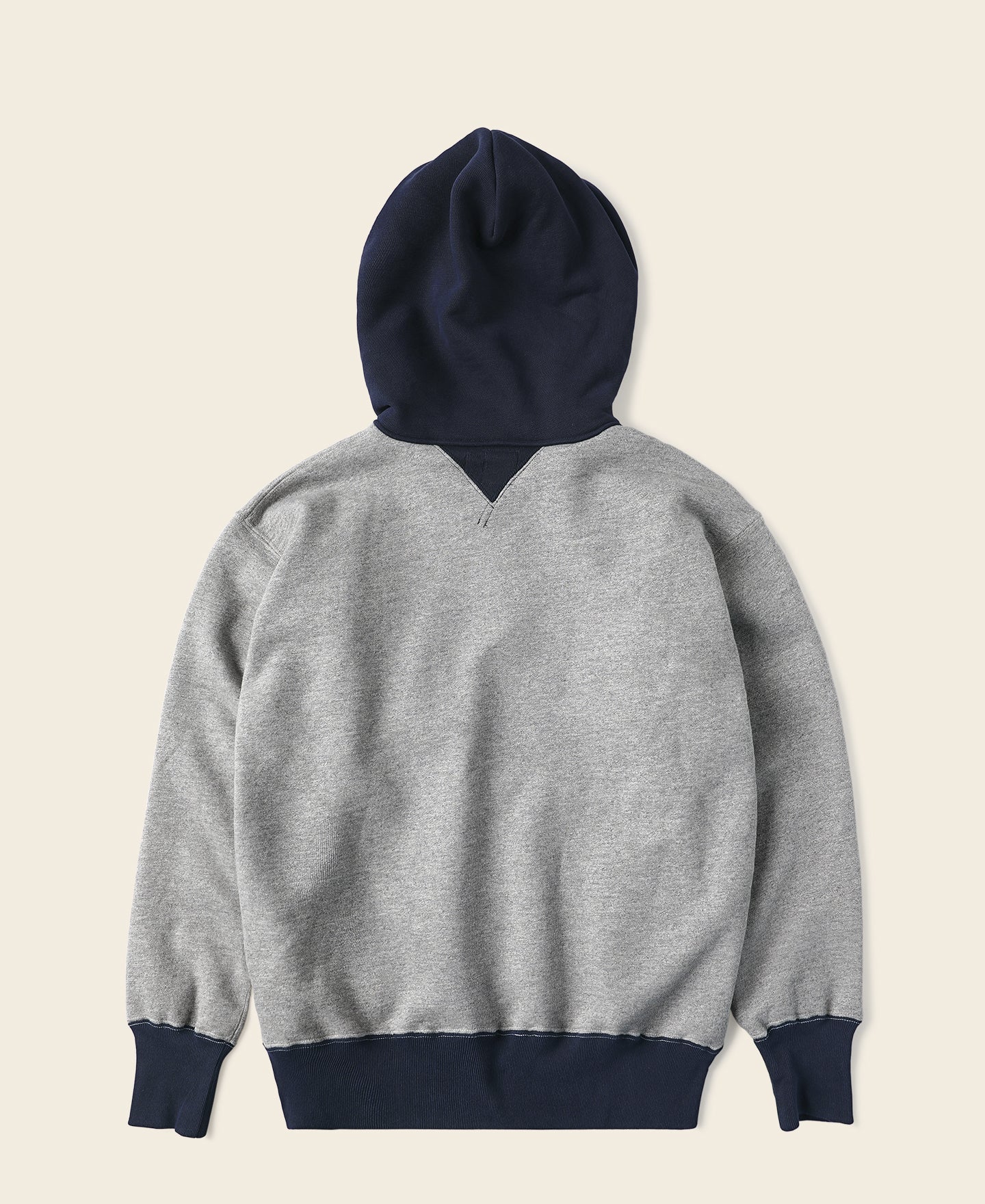 1930s Two-Tone Double V Gusset Pullover Hooded Sweatshirt