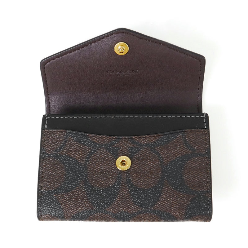 Brandol / COACH コーチ 名刺入れ シグネチャー カードケース ブラック