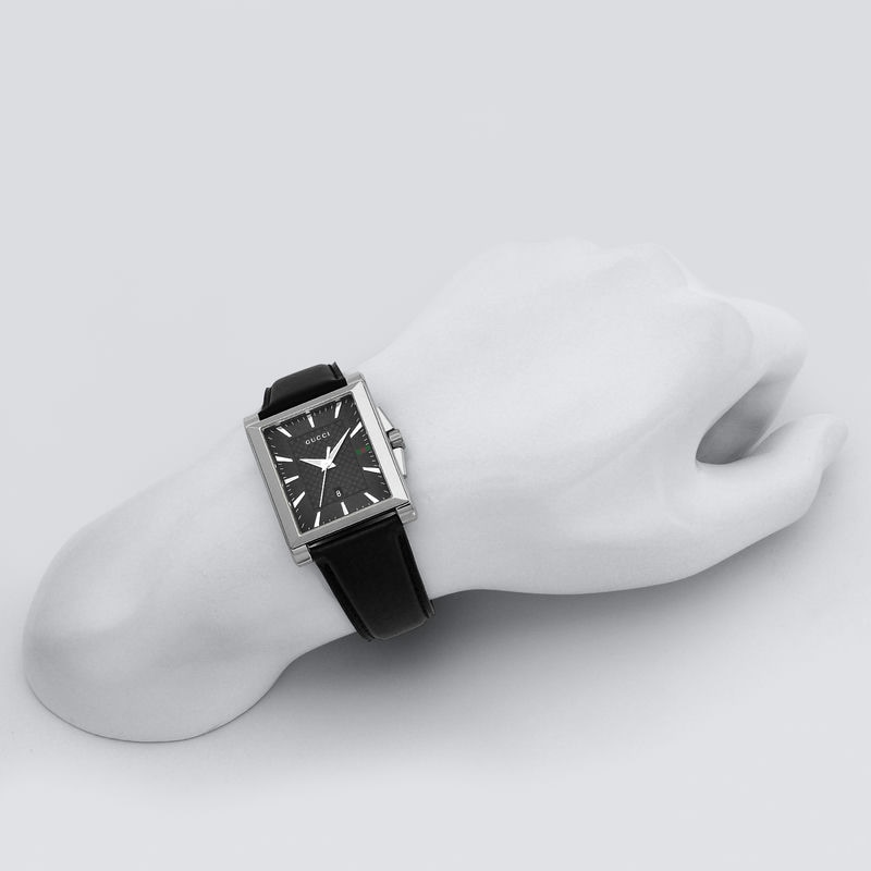 Brandol / GUCCI グッチ メンズ腕時計 Gタイムレス スクエア ブラック