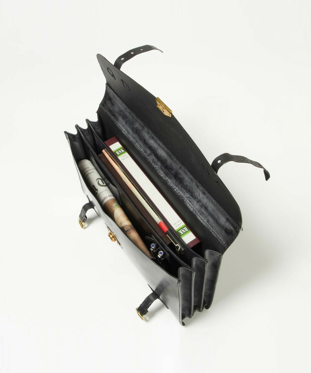 MADE TO ORDER］フラップ付きブリーフケース(3室タイプ) 全2色