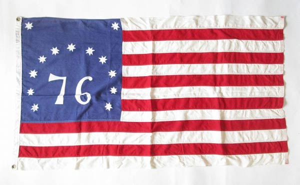 70s USA製 76星条旗 13スター アメリカ国旗 建国200周年フラッグ 82cm