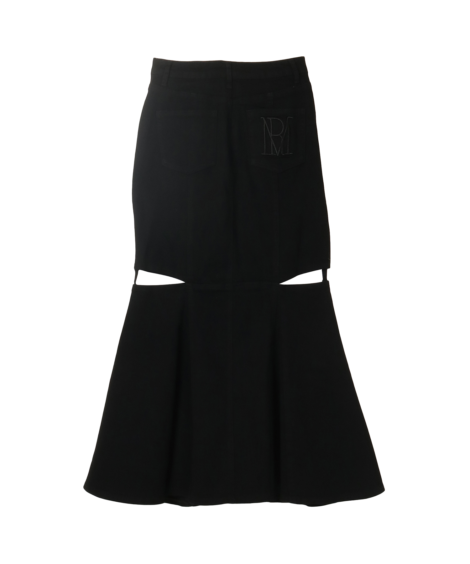 embroidery denim skirt【black】 – BUNNY APARTMENT