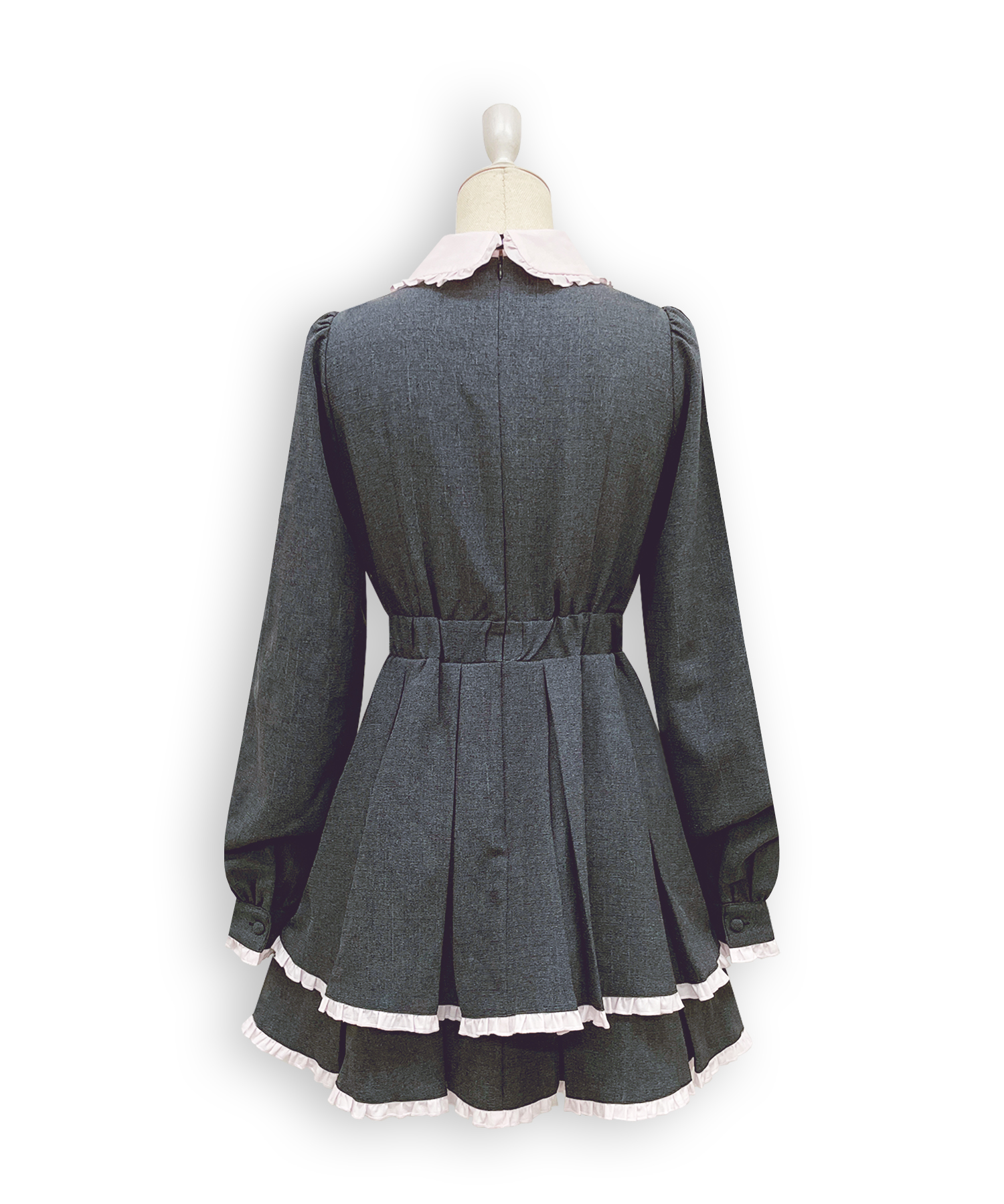 ベロアリボン配色ヨークワンピース – BUNNY APARTMENT