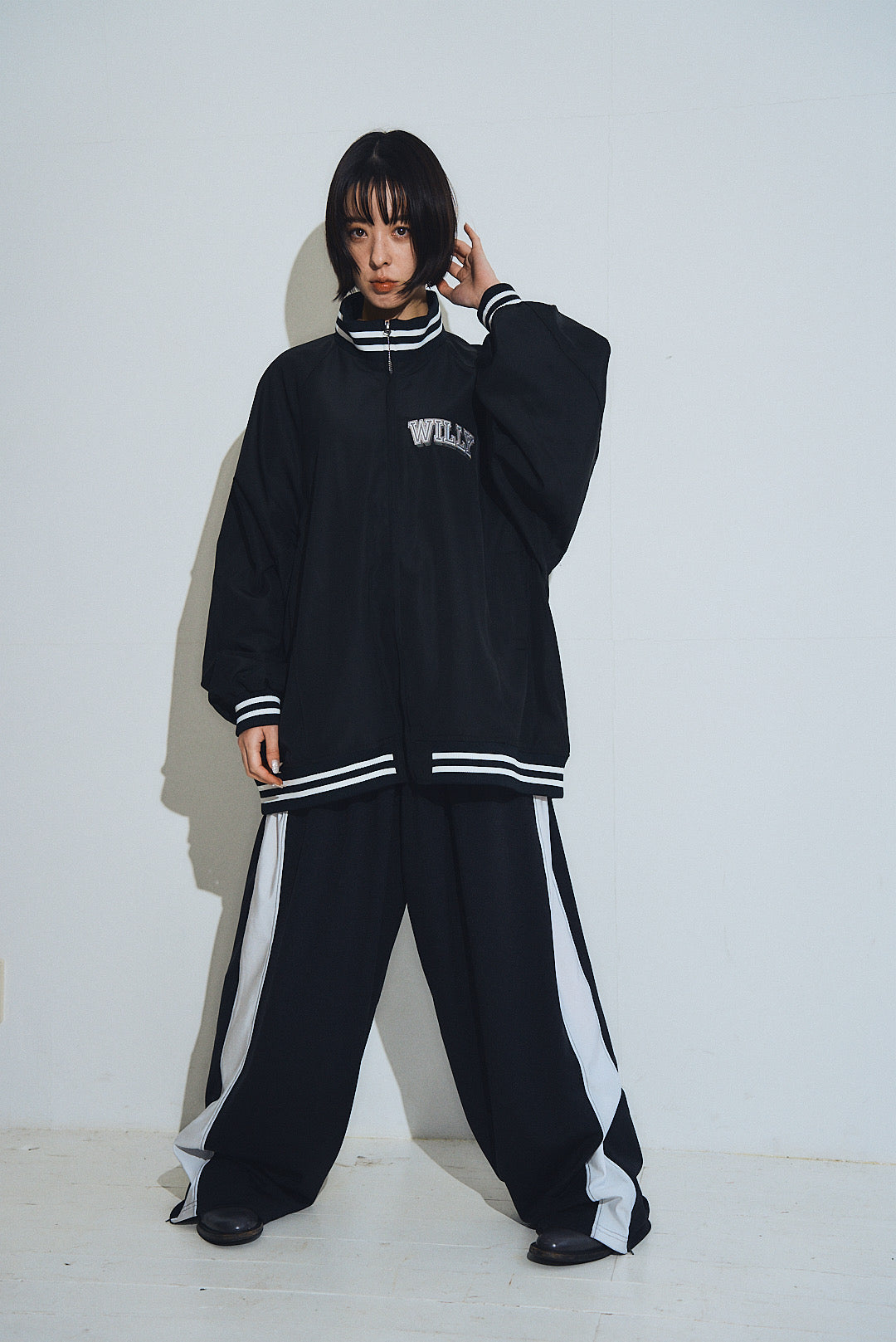 WILLY CHAVARRIA / STADIUM JACKET RECYCTEX BLACK