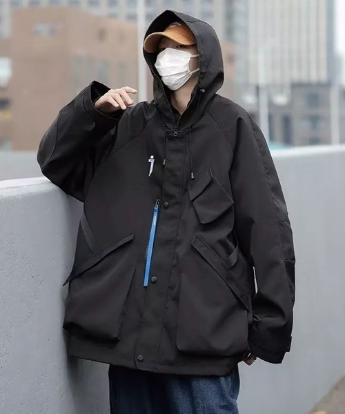 テーピング変形ポケットマウンテンパーカー(NEZ)（マウンテンパーカー