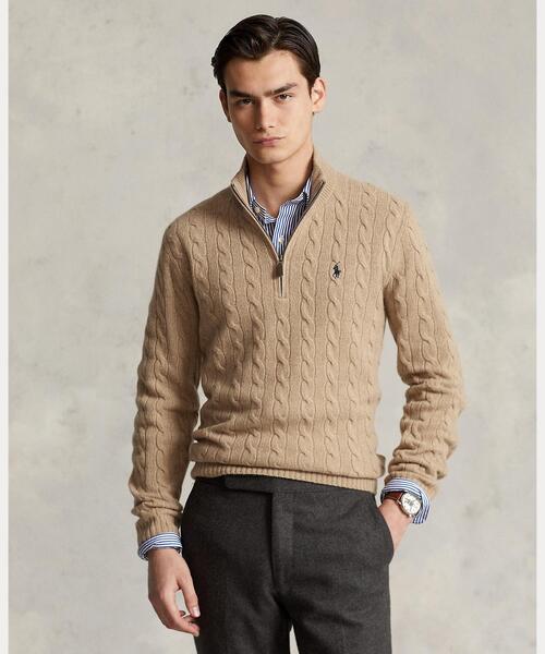ケーブルニット ウールカシミヤ セーター（ニット/セーター）｜POLO