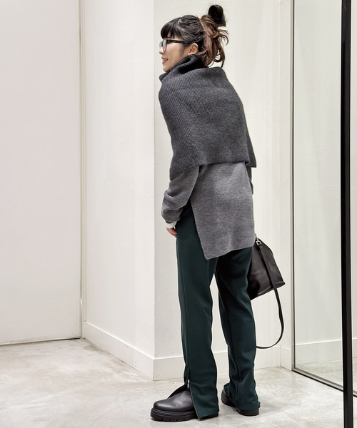 追加 リブニットケープ（ネックウォーマー/スヌード）｜AP STUDIO