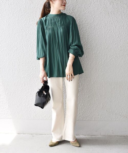 SHIPS（シップス）の「*ZOZO限定*シャーリングバックタイブラウス