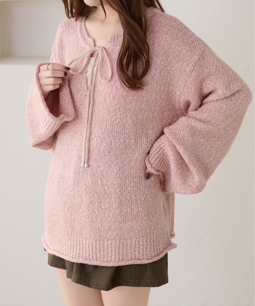 apres jour clair】オーバーサイズリボンニット（ニット/セーター