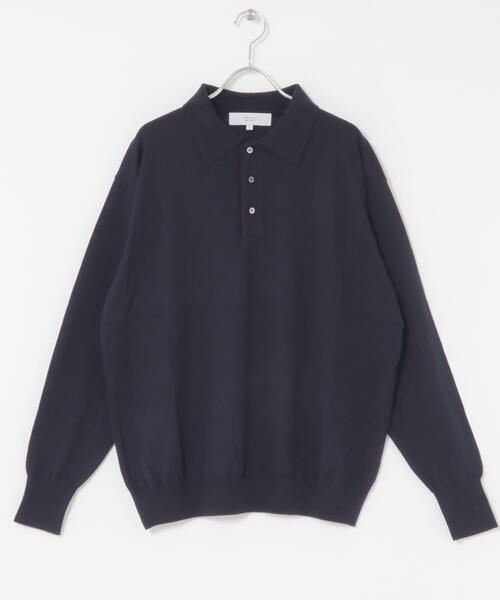 セール】イタリア糸メリノウールニットポロシャツ（ニット/セーター