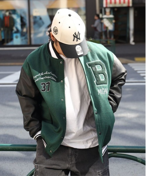 Right-on（ライトオン）の「【BIKE】ウールメルトン中綿スタジャン