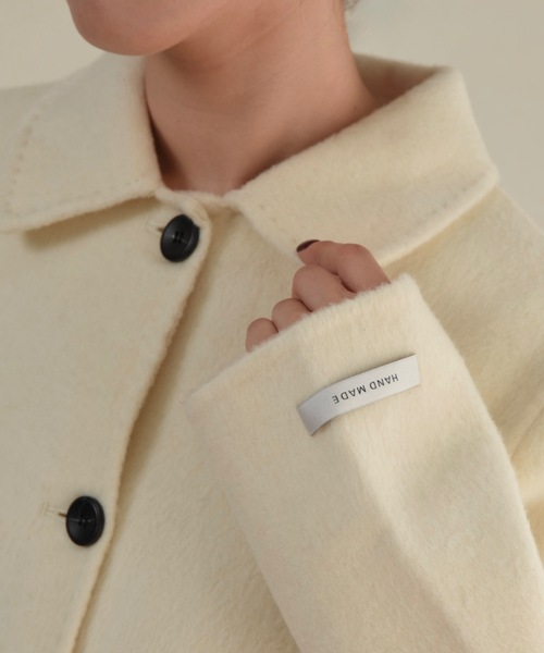 セール】handmade stitch accent short coat / ハンドメイドステッチ