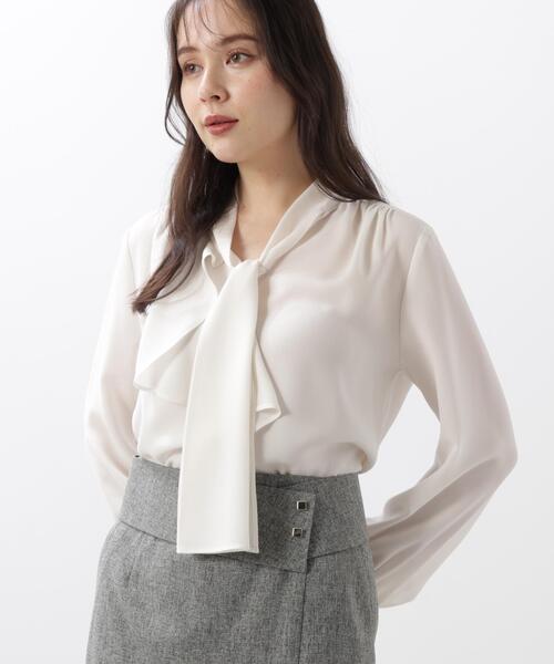 ◇ラッフルアクセントボウタイブラウス（シャツ/ブラウス