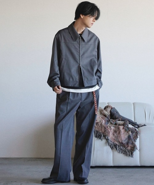 TECH WOOL GABARDINE ZIP BLOUSON【SET-UP】（ブルゾン）｜WYM LIDNM