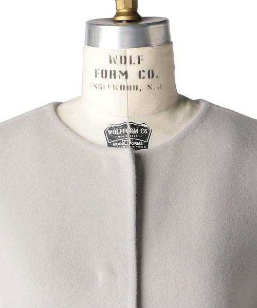 Drawer（ドゥロワー）の「Drawer ウールケヌキロングノーカラーコート