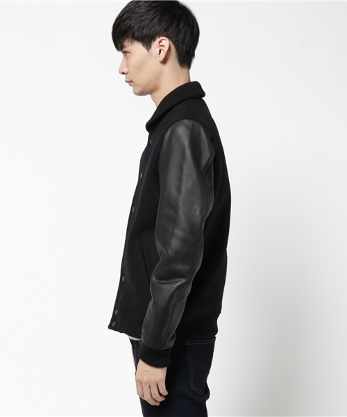 AMERICAN RAG CIE（アメリカンラグシー）の「袖レザー切替 メルトン