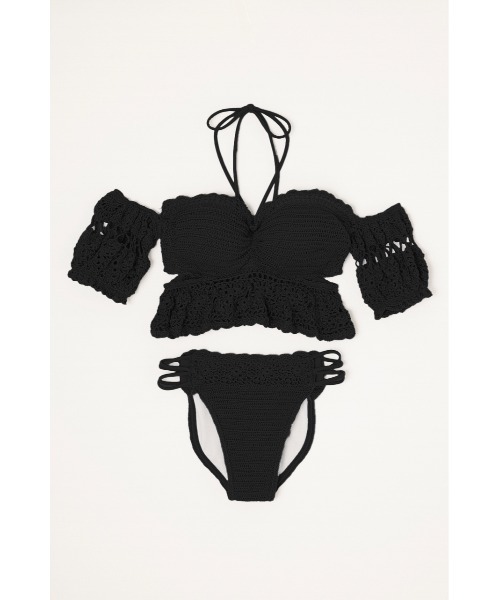 rienda（リエンダ）の「Many wayオフショルクロシェバンドゥビキニ