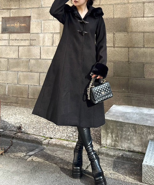 セール】ファー付ロングダッフルコート（ダッフルコート）｜ROYAL