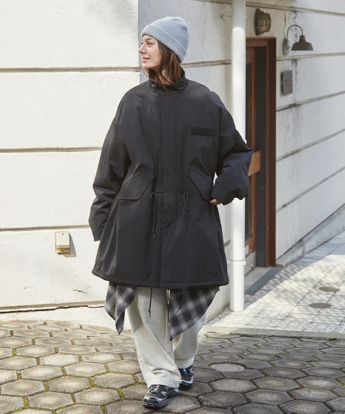 撥水ストレッチナイロン モンスター ミリタリー中綿モッズコート【THE