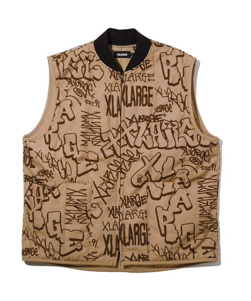 XLARGE（エクストララージ）の「GRAFFITI WORK VEST（ベスト）」 - WEAR