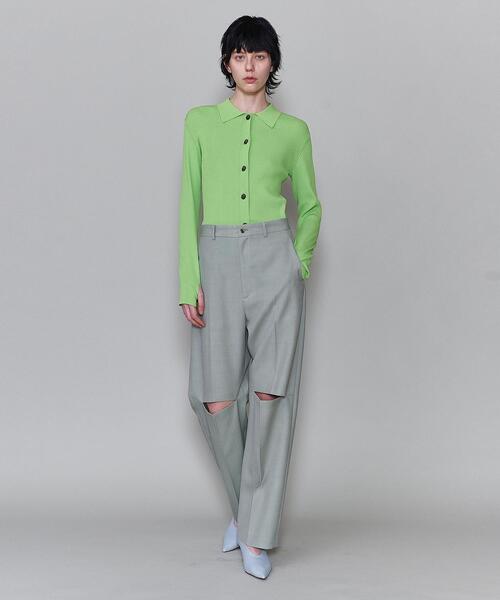 6（ロク）の「＜6(ROKU)＞リブシャツカーディガン（カーディガン