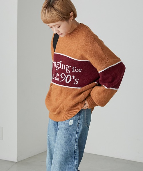 forksy.】ロゴニットプルオーバー forksy.│MONO-MART [モノマート