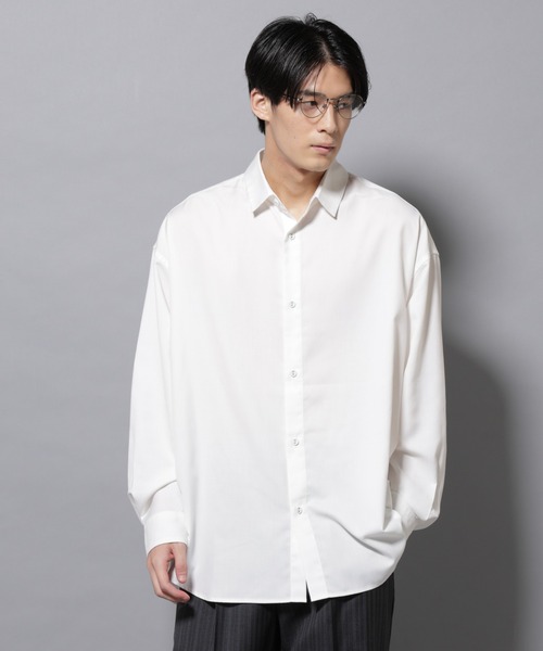 セール】ビッグドレープシャツ 長袖（シャツ/ブラウス）｜NANO
