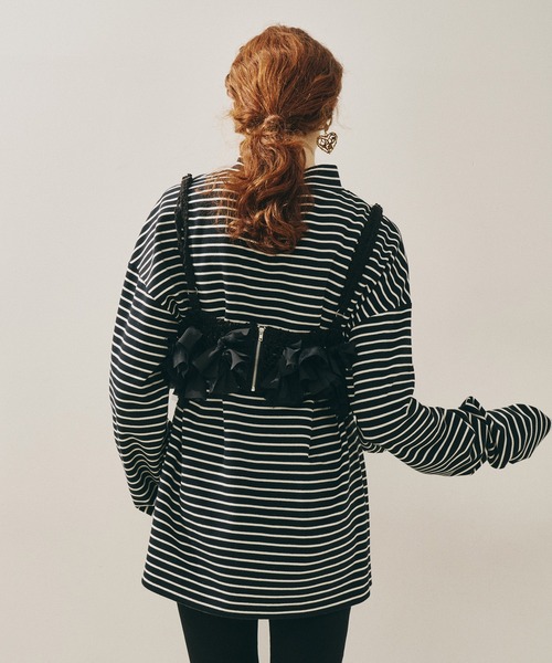 メニーリボンニットビスチェ【セットアップ対応】（その他トップス