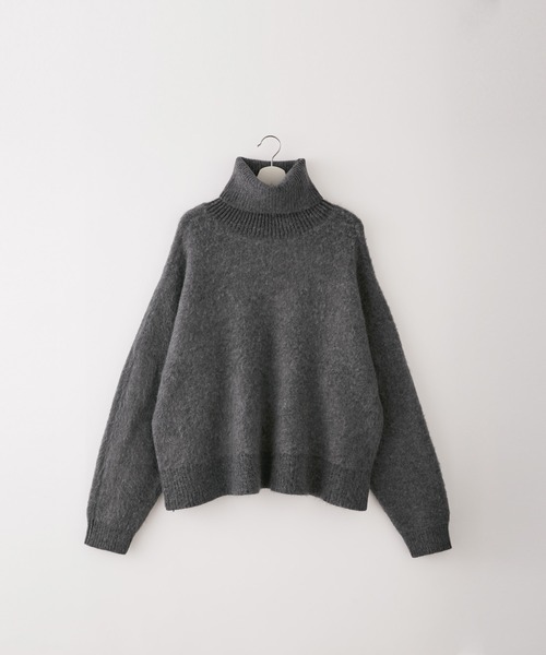 SERACE】Loose melange turtle neck knit / ルーズメランジ