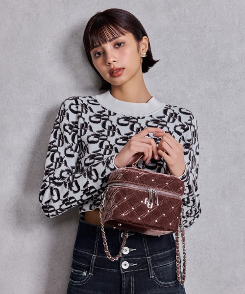 ZOZO限定！！】ラインストーンキルティングBAG（ショルダーバッグ