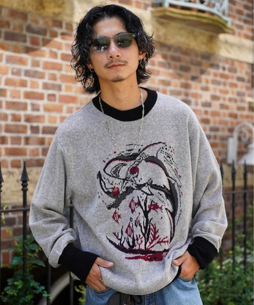 セール】Schott/ショット/50S OVER SIZE KNIT 'SHARK'/50's オーバー