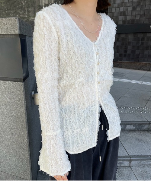 Ameri（アメリ）の「FURYL JACQUARD TOP（シャツ/ブラウス）」 - WEAR
