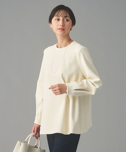SPONGY クルーネック ギャザー ブラウス（シャツ/ブラウス）｜UNITED