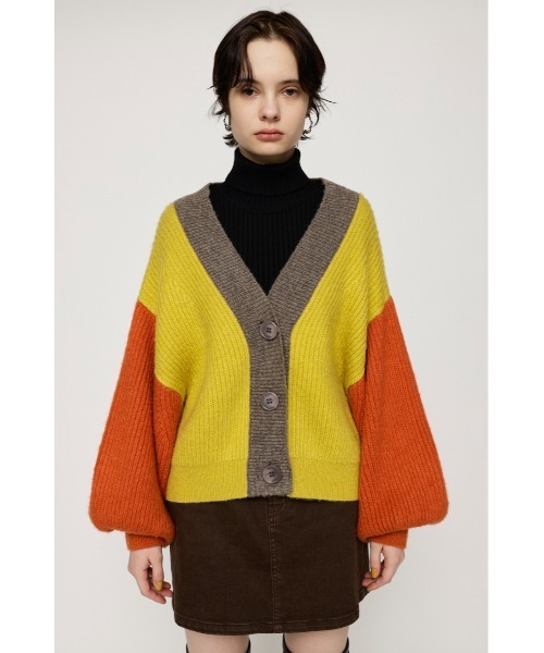 SLY（スライ）の「COLOR BLOCK C/D カラーブロック カーディガン