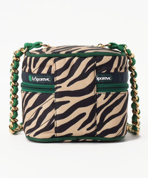 LeSportsac（レスポートサック）の「CHAIN VANITY BAG クリームゼブラ
