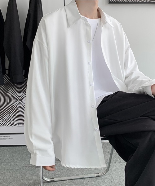 セール】ネクタイ付きオーバーサイズシャツ/ユニセックス（シャツ