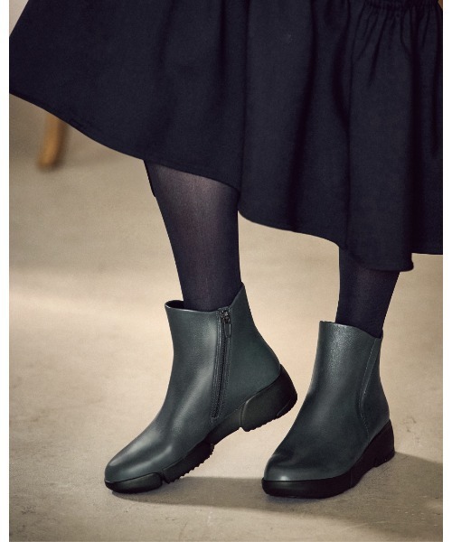 セール】ソフトレザーミドルブーツ（ブーツ）｜fitfit（フィット