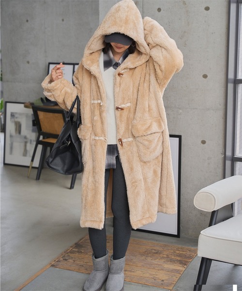 ファーフリースダッフルコート（ダッフルコート）｜KOBE LETTUCE