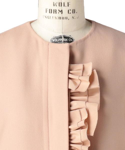 Drawer（ドゥロワー）の「Drawer ケヌキノーカラーフリルジャケット