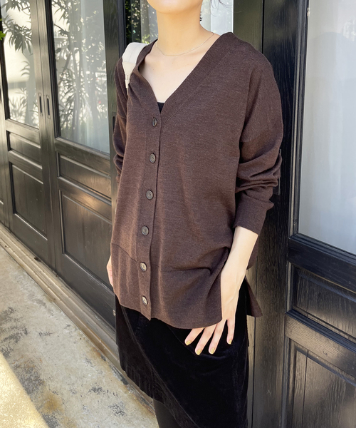 Spick & Span（スピックアンドスパン）の「18G Vネックカーディガン