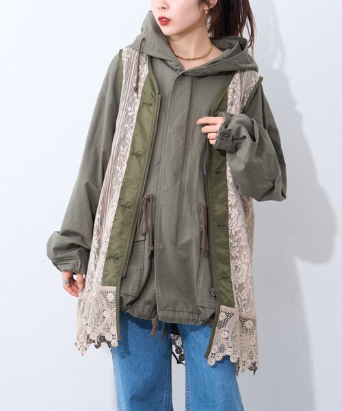 etsinta】レースベスト付モッズコート（その他アウター）｜etsinta