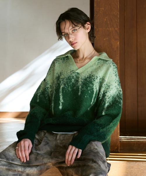 Irregularity Gradation Skipper Knit/イレギュラーグラデーション