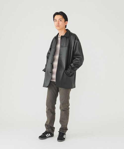 BEAMS（ビームス）の「BEAMS / レザー カーコート ブルゾン（ブルゾン