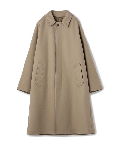 ウールナイロン バルカラーコート（ステンカラーコート