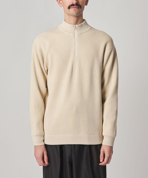 セール】＜Steven Alan＞ T/C 9G アゼ ハーフジップ ドライバーズ